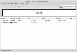 Creating a boot and a main partition